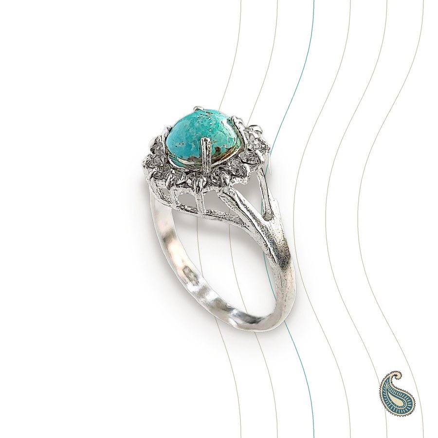 Anello in argento e turchese